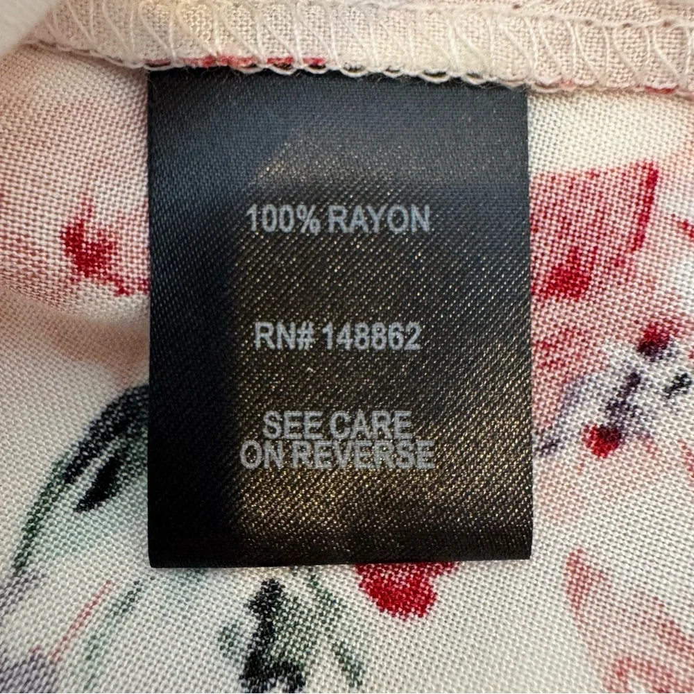 Torrid White Floral Maxi Challis Teired Dress size 2 = 18/20 - Picture 12 of 13